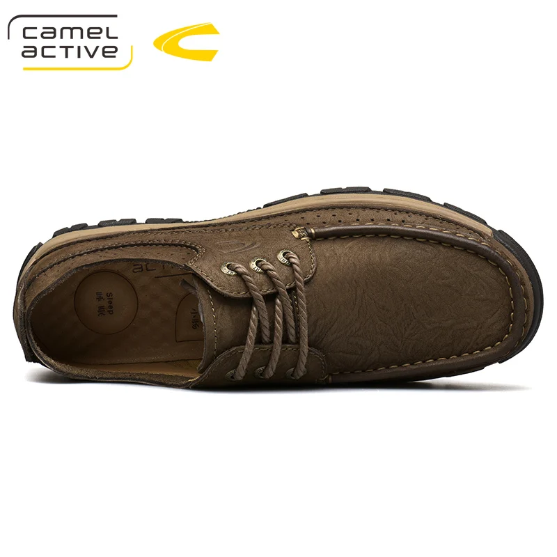 Мужские беговые кроссовки Camel Active удобные нескользящие из яловой кожи дышащие