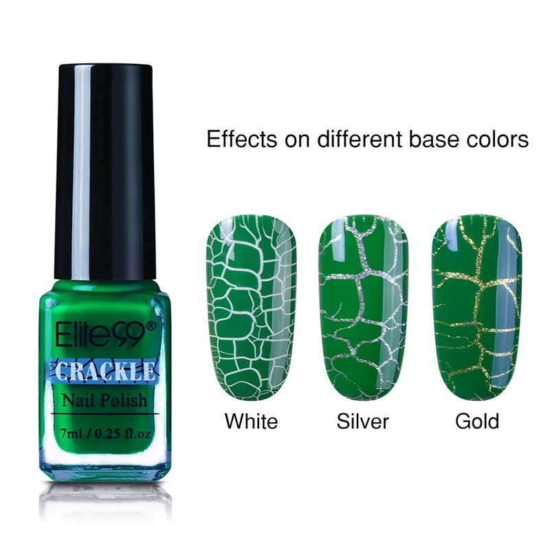 Elite99 Crackle УФ гель лак для ногтей Цвет Vernis Полупостоянный Гель-лак для маникюра верхний слой блеск Гибридный гвоздь Art - Цвет: 7827
