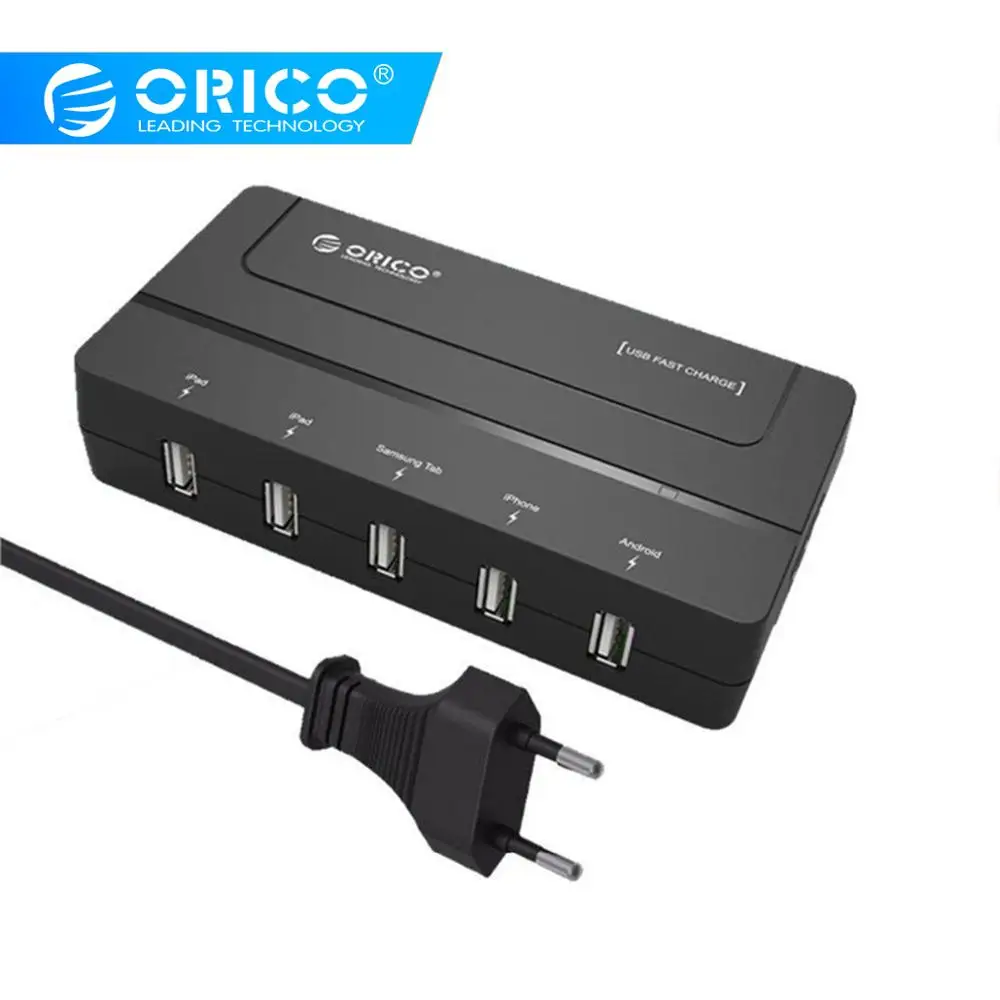 ORICO 5 портов Micro настольное USB быстрое зарядное устройство 5V 6A Max 30W для iPhone 6 s/7/6 plus