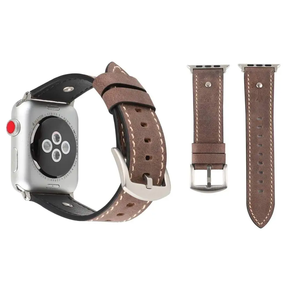 Ремешок из телячьей кожи для Apple watch band 42 мм 38 и apple 4 44 браслет 0 iwatch series 3 2 1|Ремешки