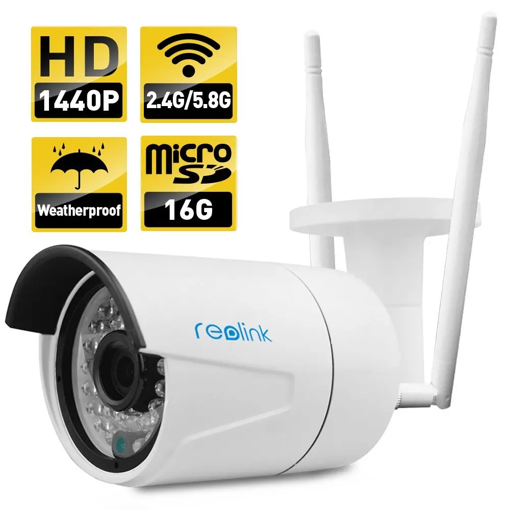 Reolink rlc-410ws 4mp 1440 P безопасности беспроводной связи ip-камеры двойной режим wi-fi