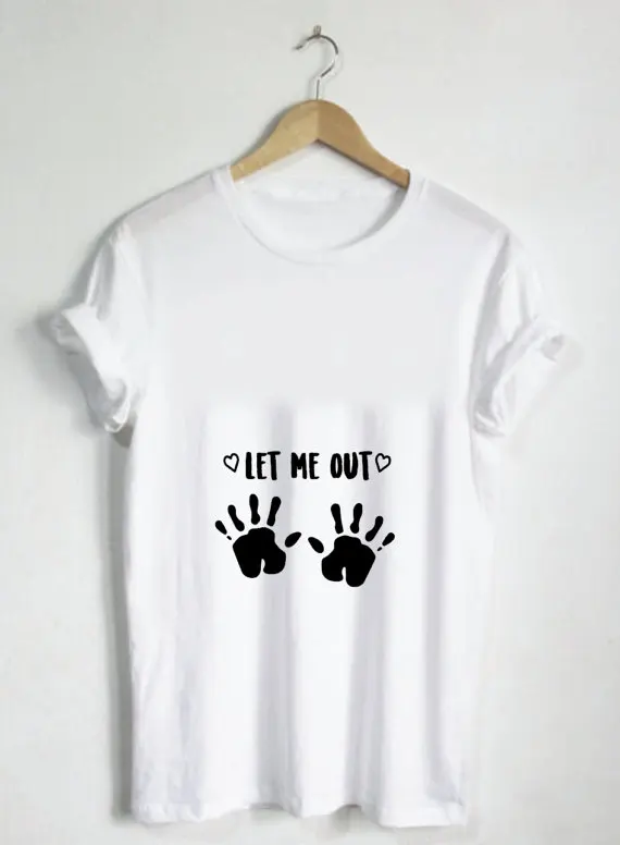 Рубашка для беременных с надписью Let me Out|shirt women shirt|tee shirt womenwomens tee shirts |
