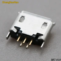 chenghaoran 10pcs vertical micro mini usb 5pin female seat 180 degrees jack 5p direct plug in usb connector