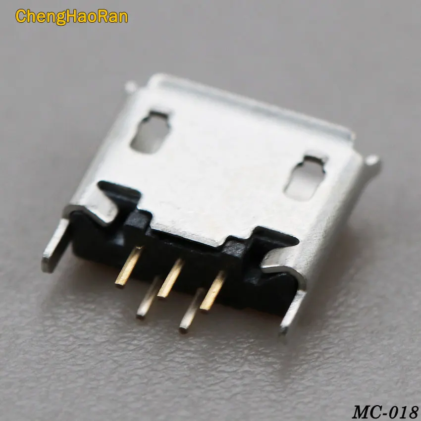 Вертикальный MICRO mini USB 5 контактный гнездовой разъем ChengHaoRan 10 шт. 180 градусов 5P