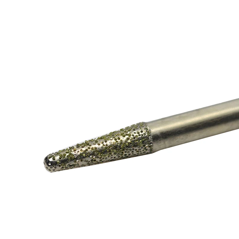 

1pc 6mm SHK 3mm CED 20mm CEL 70mm OVL 20 Deg cnc router Electroplated diamond stone carving tool stone engraving machine cutter