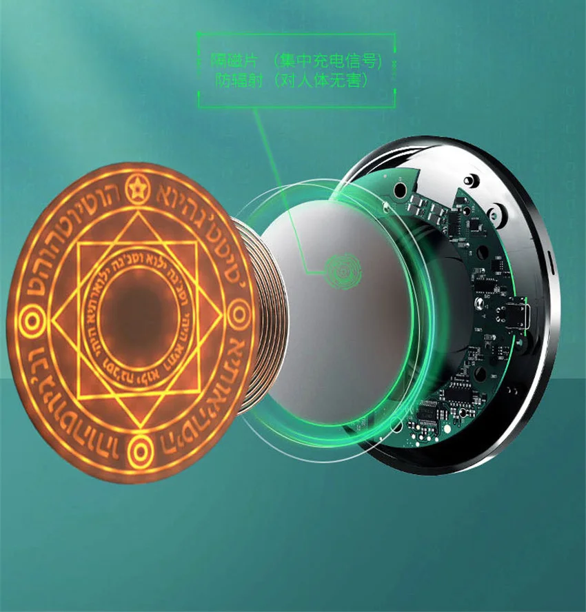 Универсальное беспроводное зарядное устройство Magic Circle 10 Вт быстрая Беспроводная зарядная подставка для iPhone XS Max X 8 samsung Xiaomi Redmi huawei