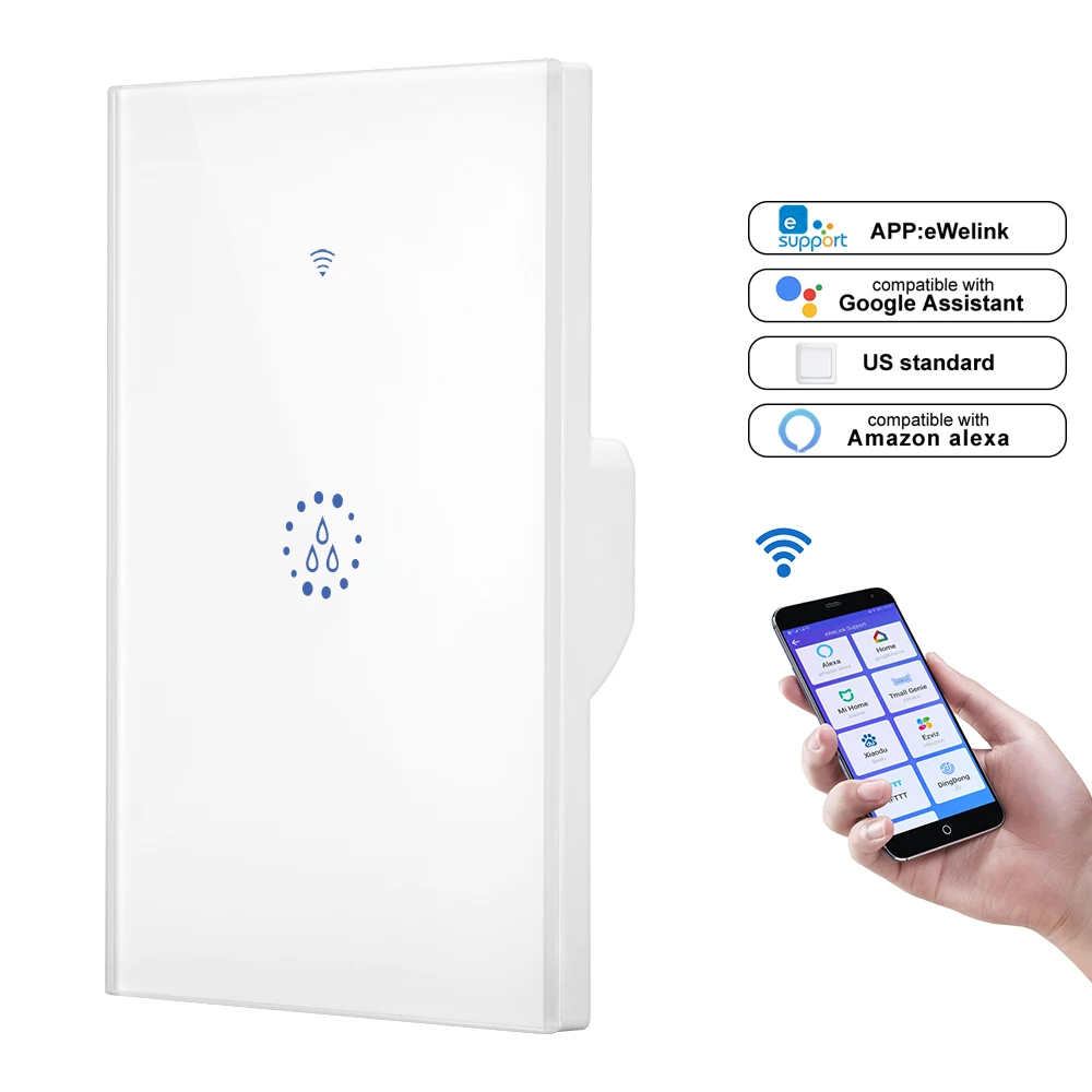 Wifi Boiler Smart Switch Water Heater Switches Voice Remote Control EU/US  PLUG Touch Panel Timer Outdoor work alexa google home