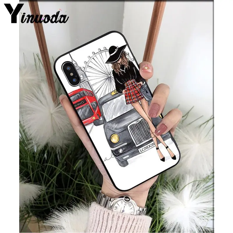 A5 Yinuoda VOGUE, Рождественская Принцесса, девочка, босс, кофе, чехол для телефона Apple iPhone 8, 7, 6, 6S Plus, X, XS, MAX, 5, 5S, SE, XR, чехол - Цвет: A5