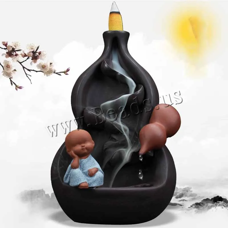 

Creative Home Decor Backflow Incense Burner Little Monk Gourd Smoke Waterfall Incense Holder Censer Use In Home Office Teahouse