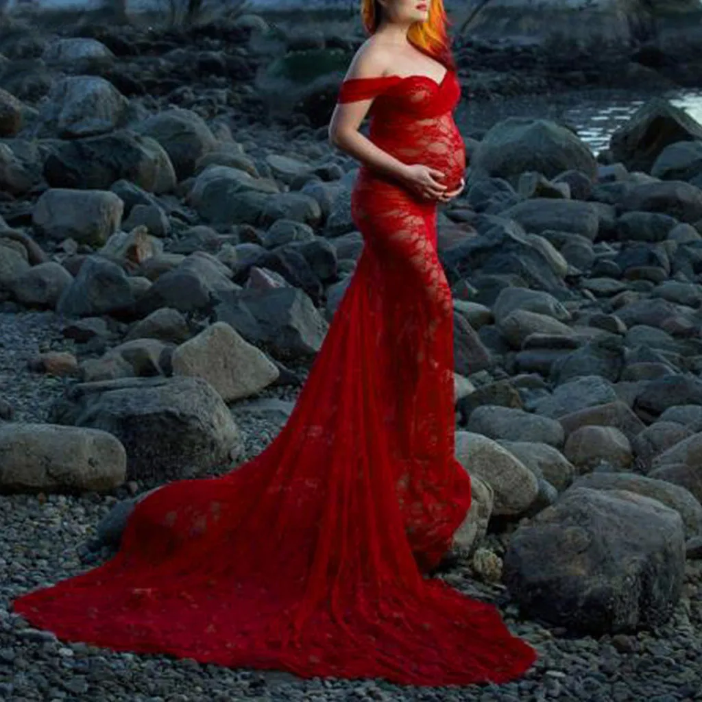 Женское кружевное длинное платье SAGACE для беременных будущих мам|Платья| |