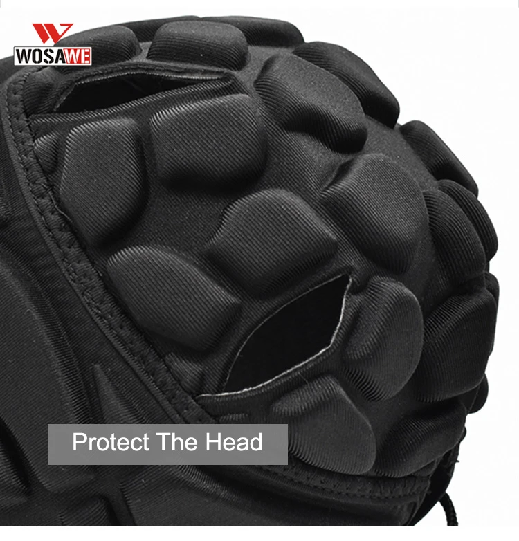 WOSAWE футбол регулируемая регби Кепка защита головы для езды на велосипеде