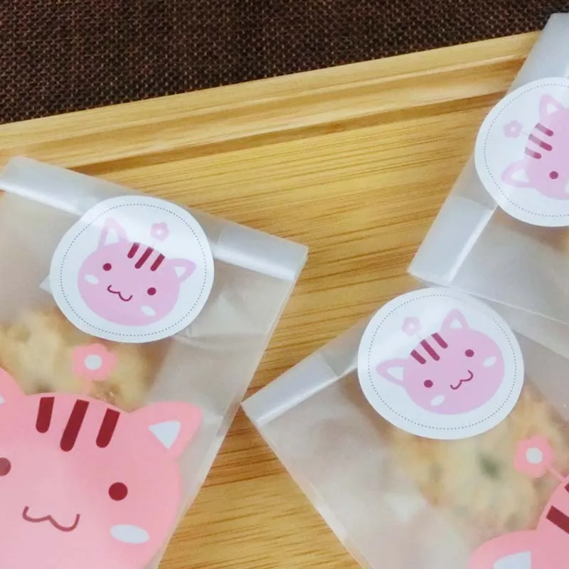 Joylong Kawaii стикер s Скрапбукинг милый кот Печать пакет DIY выпечки мешок украшения