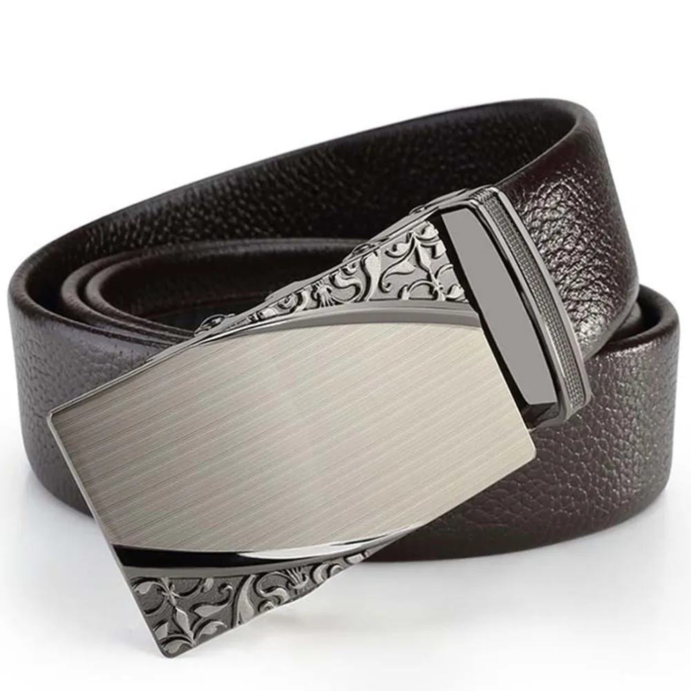 Мужской ремень из воловьей кожи с автоматической пряжкой ZDFJ026|leather belt automatic|belt for