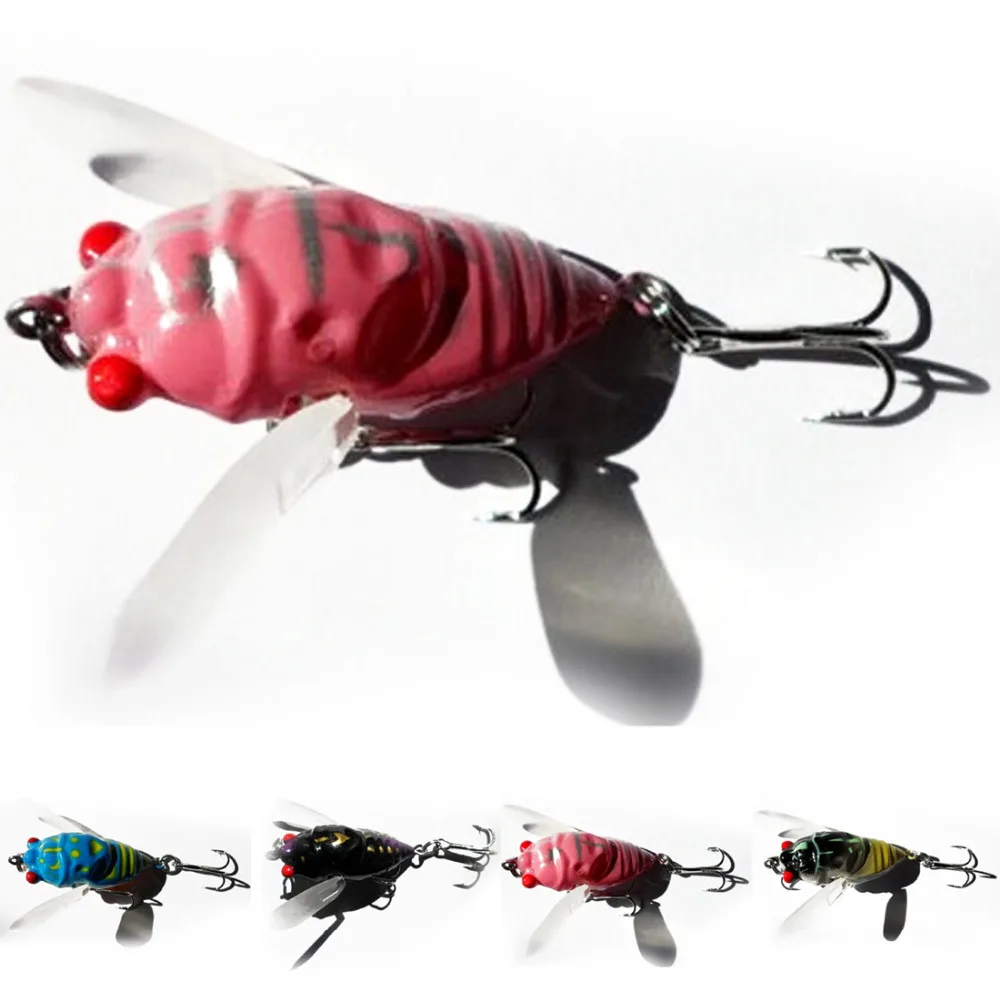 1 шт. разные цвета хорошее акции насекомое Цикада приманки для рыбалки (4 см)