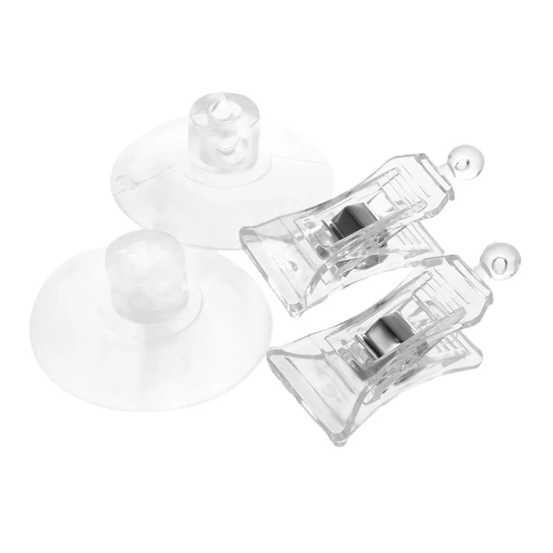 2 PCS 47mm Clear Plastic Wall Suction Cup Clip Clamp | Clamps