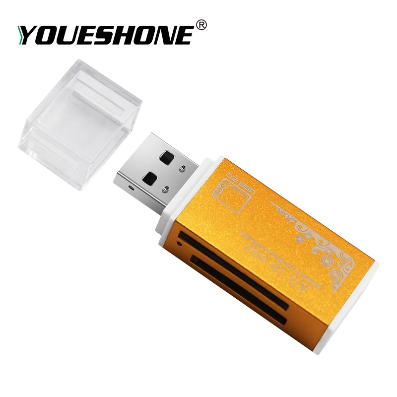 Многофункциональный адаптер для чтения карт памяти Micro SD SDHC TF M2 MMC MS PRO DUO цветной usb