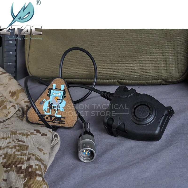 Ztac Airsoft Peltor PTT U TCI G: 2 военные Вилки 6-Пен U94 клавишей PTT во время кнопкой для принятия вызова применяется к PRC-148 КНР 152 для переносного приемо-передатчика ZH