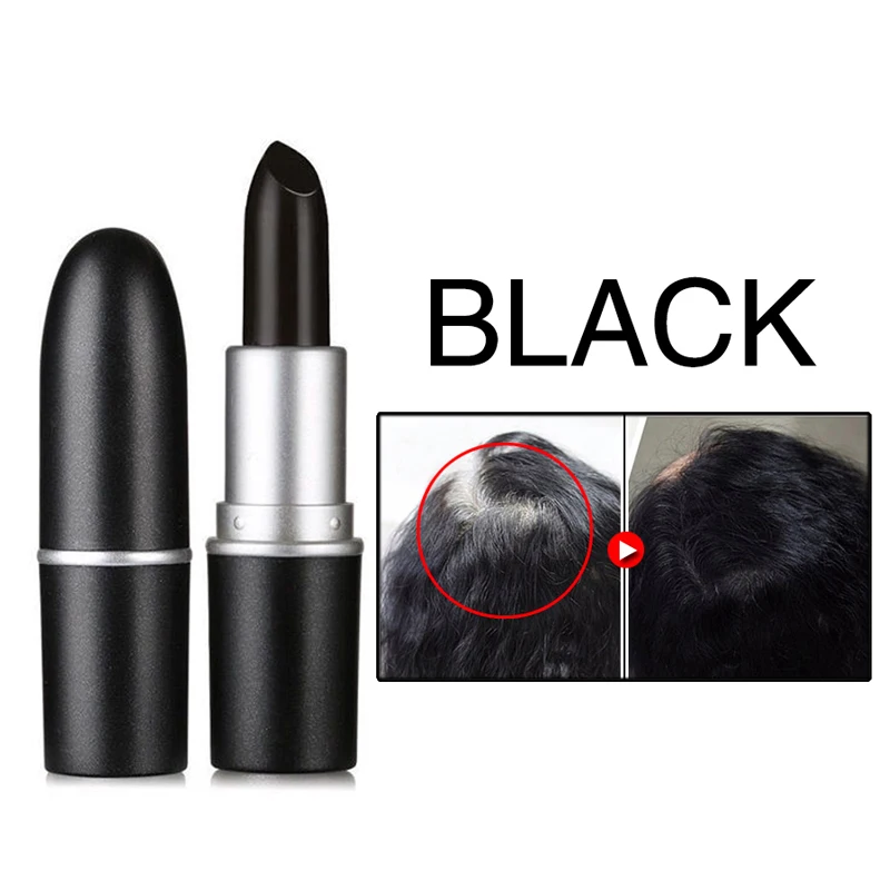 01 Black Бренд VDW одноразовые для волос краситель ручка черный коричневый покрытие цвет волос изменить крем-палочка временное покрытие белый волос губная помада инструменты - Цвет: 01 Black