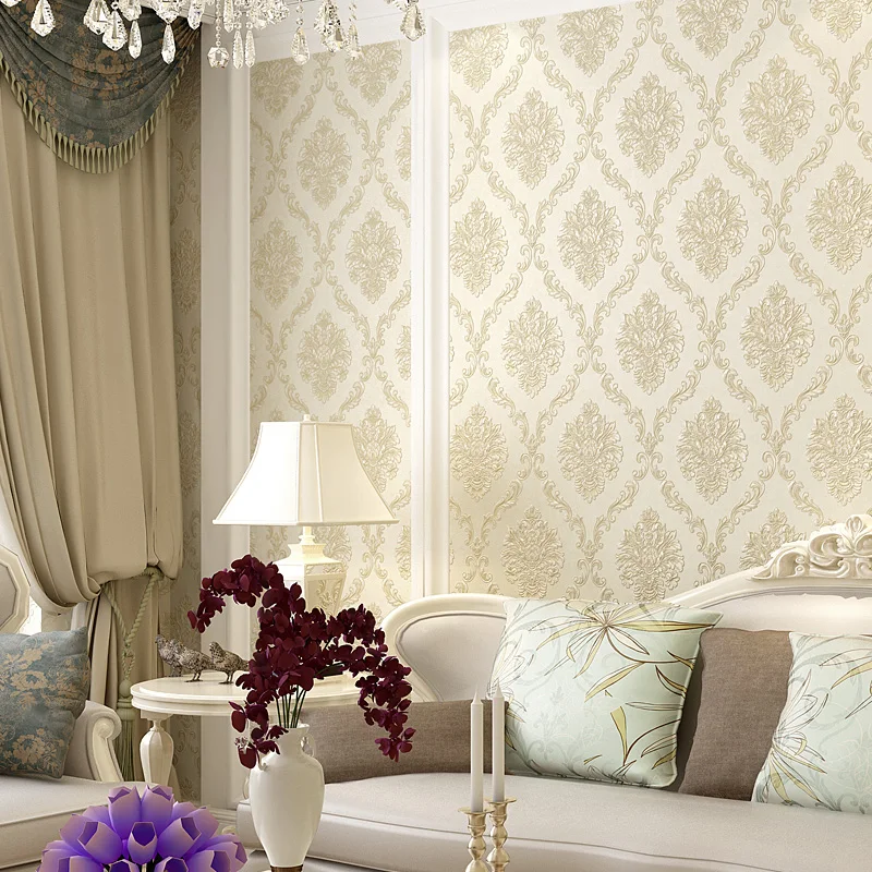 2019 новые роскошные Дамасские обои настенные для гостиной ТВ фон Декор фрески 3d