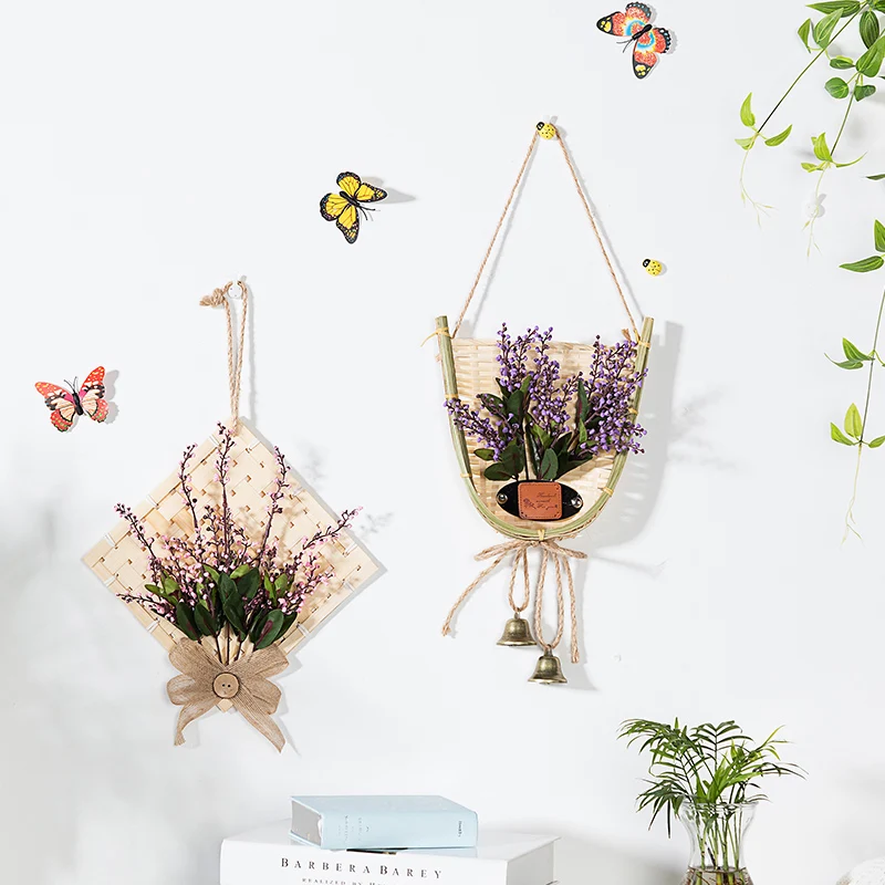 Artificial flower Wall decoration rural Bamboo Plant pendant mount Creative Home wall decorations room | Дом и сад