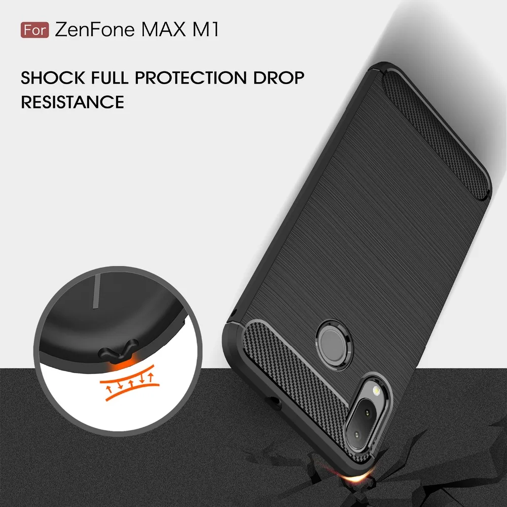 Матовый Мягкий силиконовый чехол из ТПУ для Asus Zenfone Max M1 кожаный с зернистой