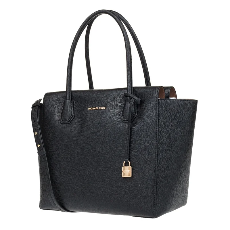 Большая черная кожаная сумка Michael Kors 30H6GM9S3L Mercer|Сумки с ручками| |