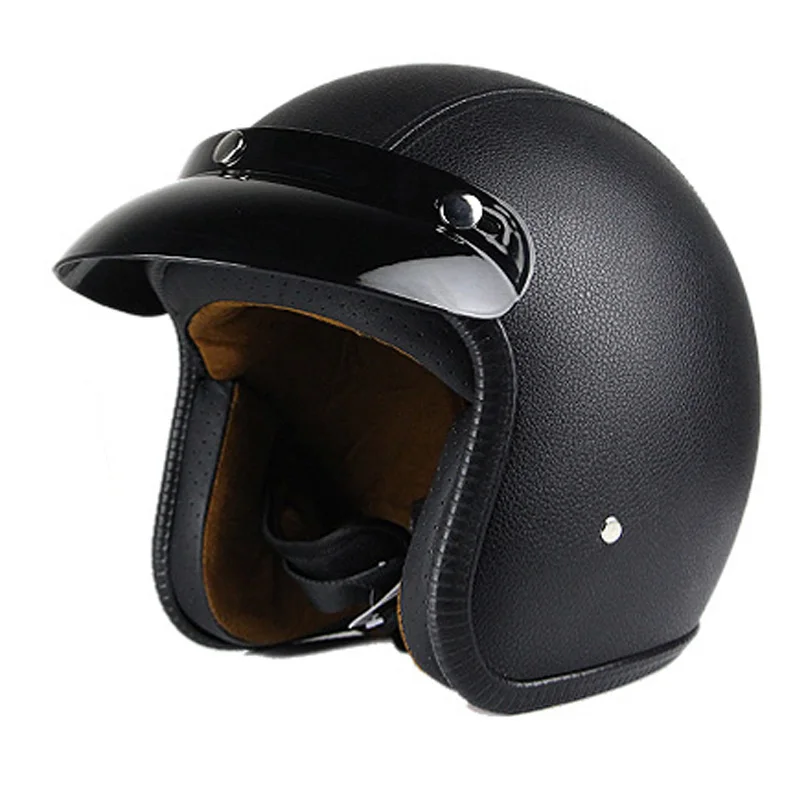 Для мужчин и женщин casco винтажный шлем для скутера мотоциклетный черный белый