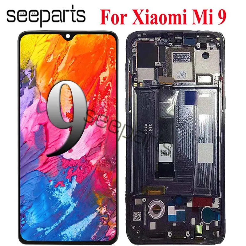 AMOLED lcd для Xiaomi mi 9 lcd дисплей кодирующий преобразователь сенсорного экрана в сборе запасные части дисплей mi 9 для Xiaomi mi 9 SE lcd