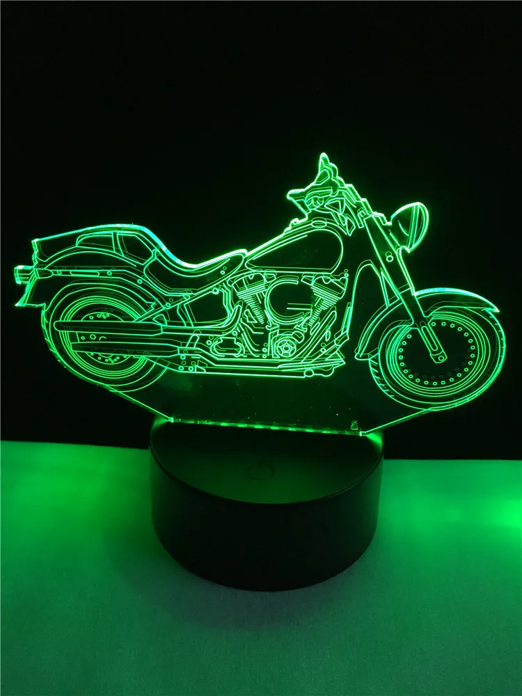 Крутая мотоциклетная 3d лампа в стиле ретро светодиодный RGB светильник для