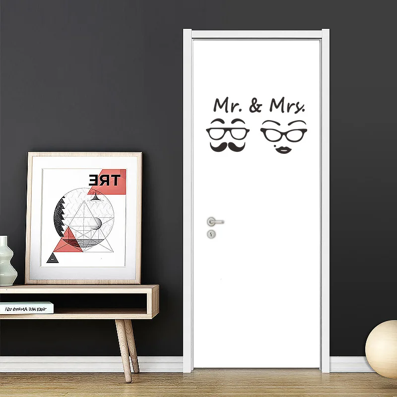 Настенные наклейки MR & MRS в стиле ретро для очков фона украшения дома обои Съемные