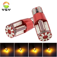 ysy 100x t10 57 smd 3014 led canbus error free auto marker lights bulb w5w wy5w 194 2825 57smd car wedge tail side lamp 12v red