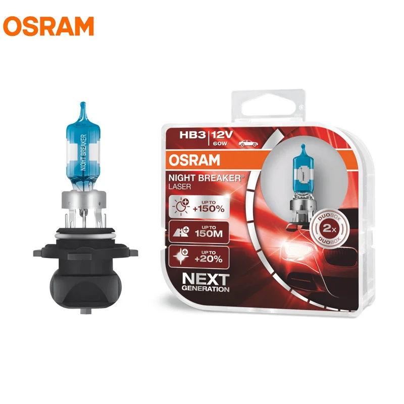 OSRAM 9005 HB3 12 в 60 Вт Новый Ночной выключатель Лазерная автомобильная лампа