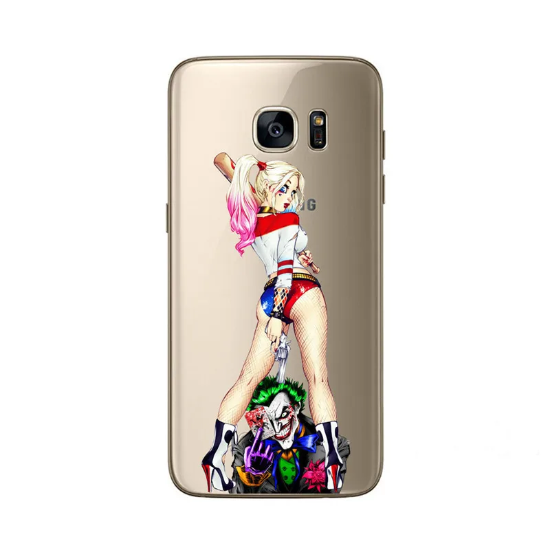 s For Samsung Galaxy S6 Cool Harley Quinn Joker Design Soft TPU Silicone Case Cover Shell Fundas Coque |
