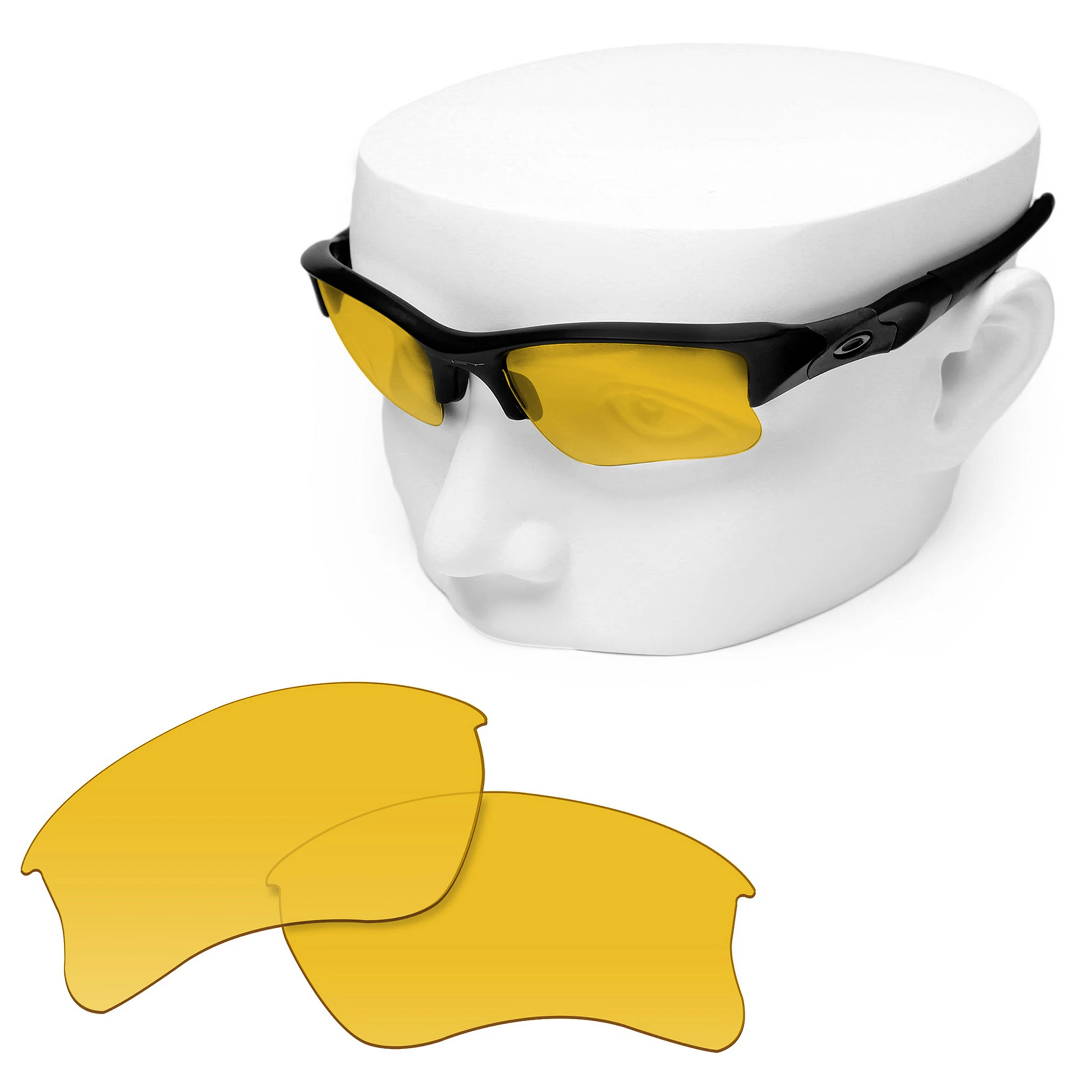Сменные линзы OOWLIT желтого цвета для очков Oakley Flak Jacket XLJ|Очки аксессуары| |