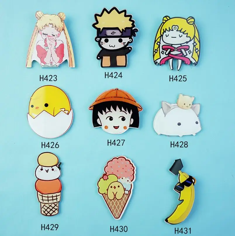 1 PC Hot Sale Cartoon Ice Cream Brooches Badges Acrylic Badge Decoration Pin On Backpack Clothing Decorative Naruto | Украшения и