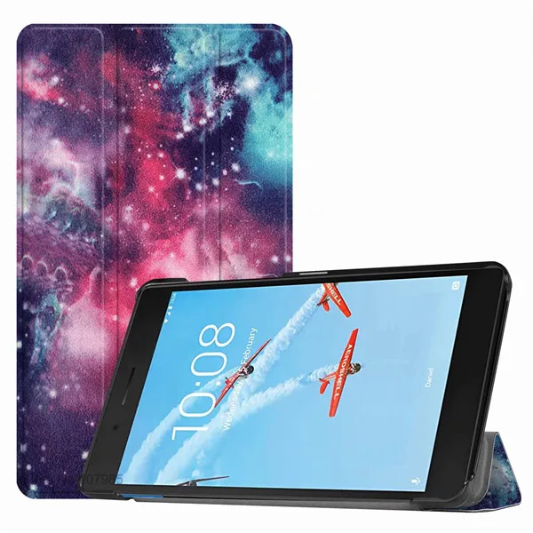 Color 9 Ультратонкий чехол-подставка из искусственной кожи для lenovo Tab E7 7104 TB-7104F 7104F 7 дюймов, умный чехол для планшета, противоударный флип-чехол+ пленка+ ручка - Цвет: Color 9