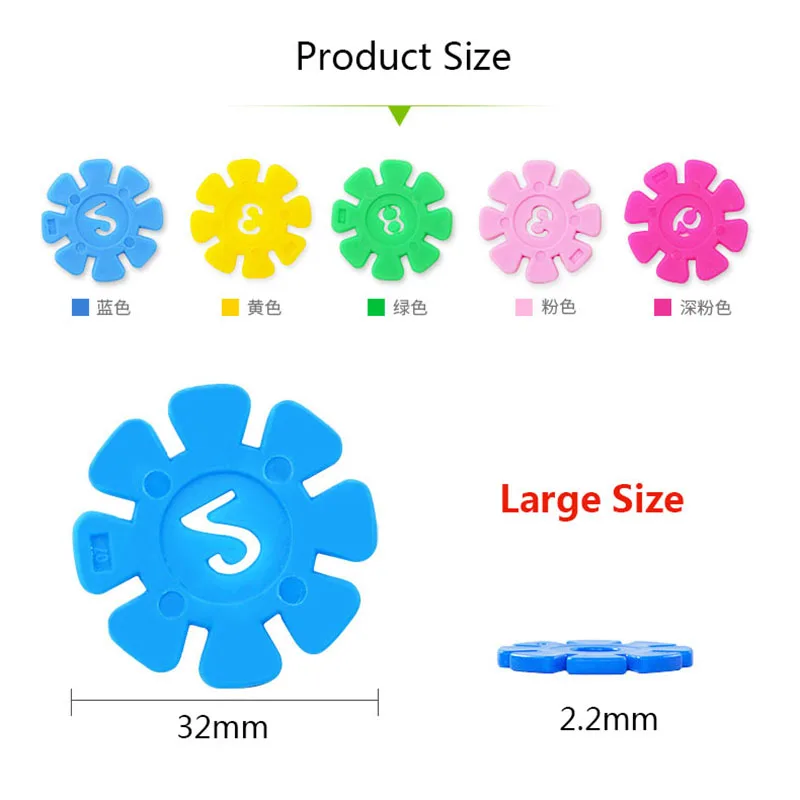 100pcs Large size 100 шт./лот, пластиковая Снежинка, соединяющиеся блоки, строительные и строительные игрушки, детские 3D головоломки, детский сад, детская игра, игрушка - Цвет: 100pcs Large size