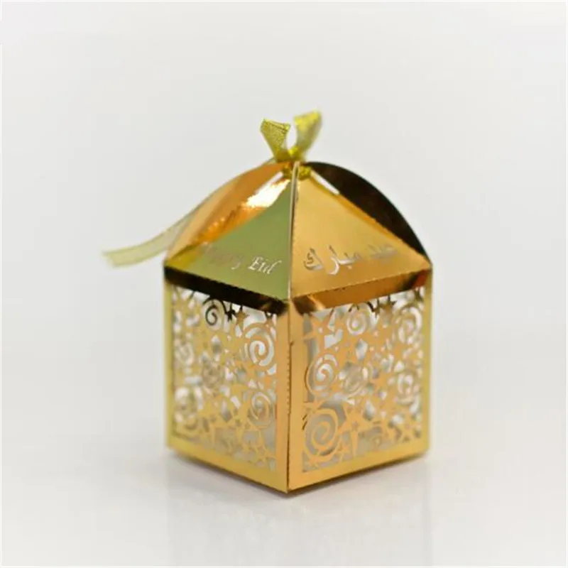 HAOCHU 50 шт. Happy Eid Mubarak коробки для крещения и Подарочная коробка мусульманский