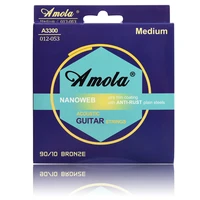 amola 012 053 a3300 acoustic guitar strings 9010 bronze nanoweb anti rust plain steels musical instruments accessories parts