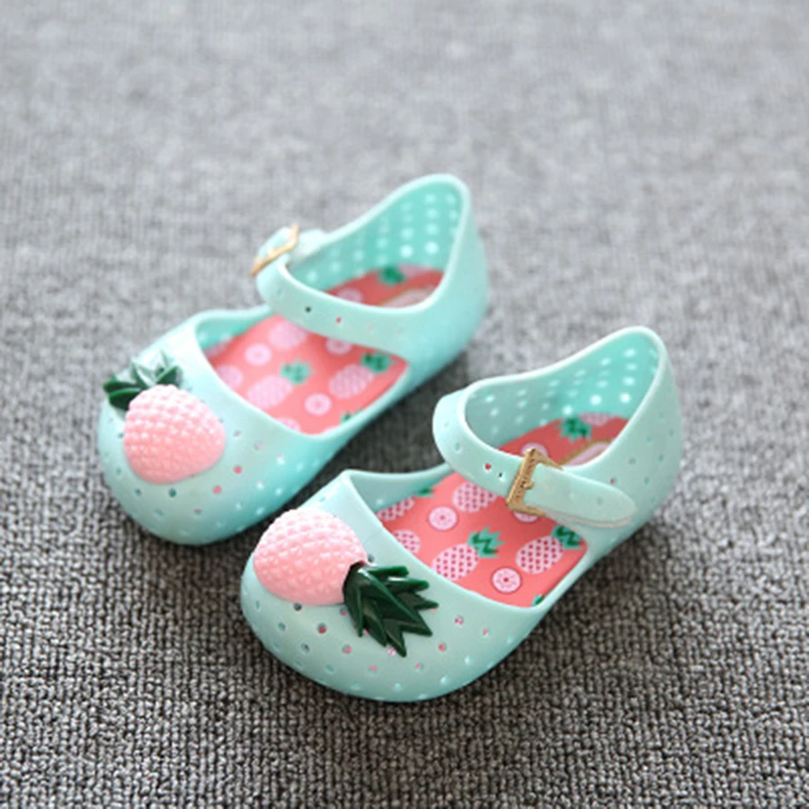 

Pineapple Fruit Hole Summer Jelly Children's Shoes Hot Sale girl Jelly sandal for gift
