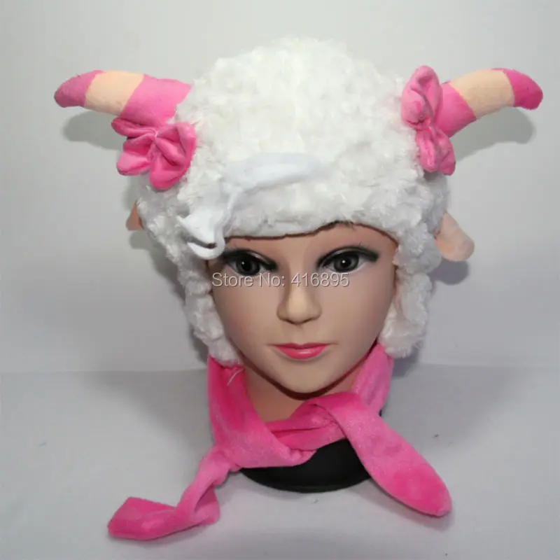 Осенне зимние шапки костюм косплей Sheepes шапка с животными для детей женщин мужчин