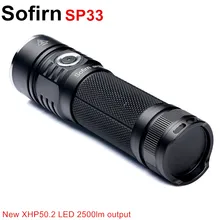 Sofirn SP33 Мощный светодиодный вспышка светильник 26650 Cree XHP50 2500lm тактический фонарь 18650 вспышка светильник 6 режимов со светодиодным индикатором светильник обновления