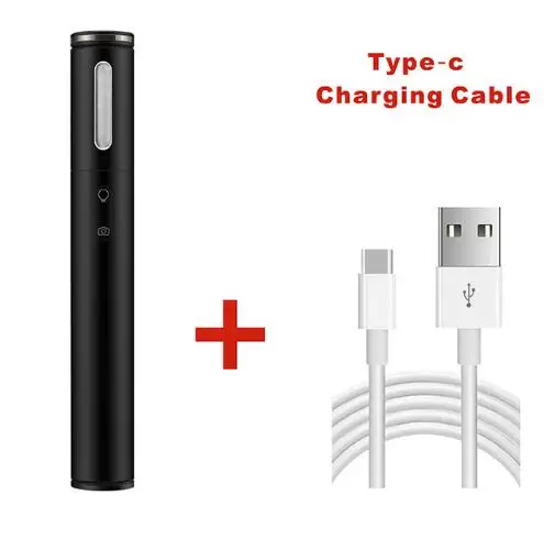 Black with cable Huawei honor селфи палка заполняющий светильник портативный светодиодный светильник Bluetooth флэш-светильник и настольная лампа для iphone 8 Plus телефонов Android H20 - Цвет: Black with cable
