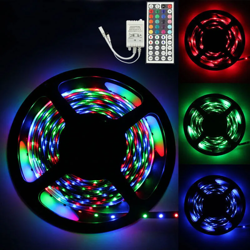 40 ^ лампа + 44 5M цветная (RGB) светодиодная лента SMD гибкая светильник полосы ИК пульта
