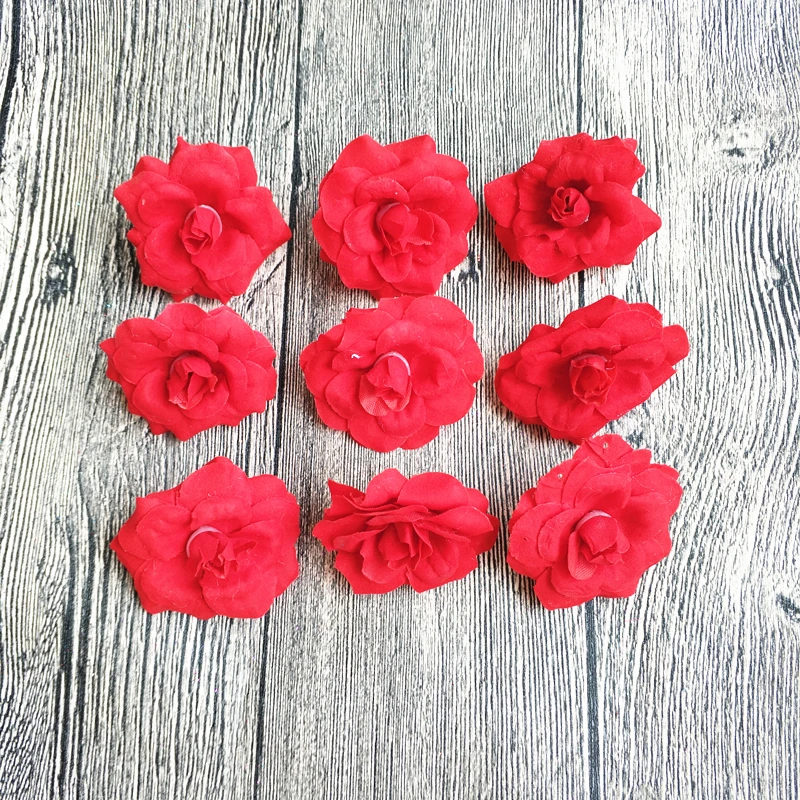 6 шт. большой Шелковый цветок розы для свадьбы|red flower head|flower headwreath diy |
