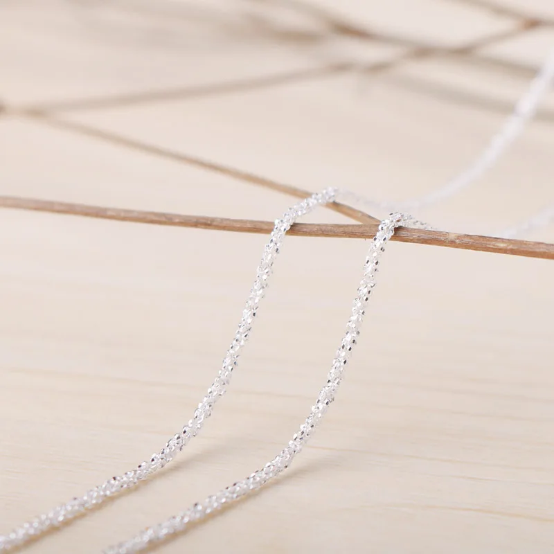 925 Sterling Silver 1mm Bright Snowflake Chain Necklace 16&quot/18&quot A2434 | Украшения и аксессуары