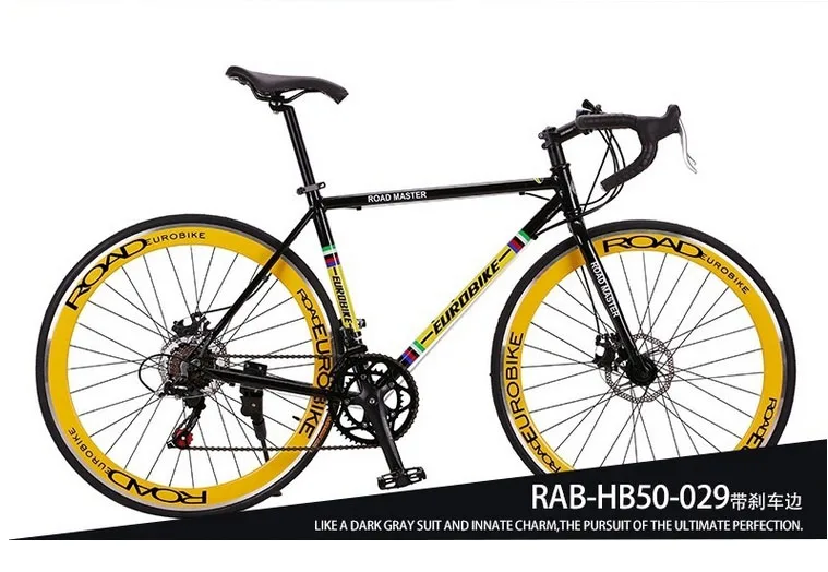 EUROBIKE 700C*49 cm bike alloy bicycle cycling disc brake road XC650 14 speed racing no folding 160-185CM | Спорт и развлечения