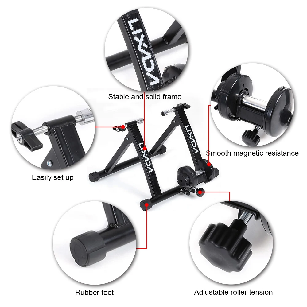 Магнитный велосипедный тренажер Lixada стойка для комнатных упражнений на горный