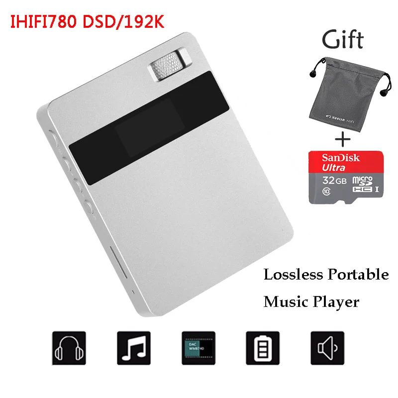 Новый xuelin ihifi780 Портативный аудио без потерь HiFi плеера 8 г dsd64 192 кГц мини Спорт Mp3