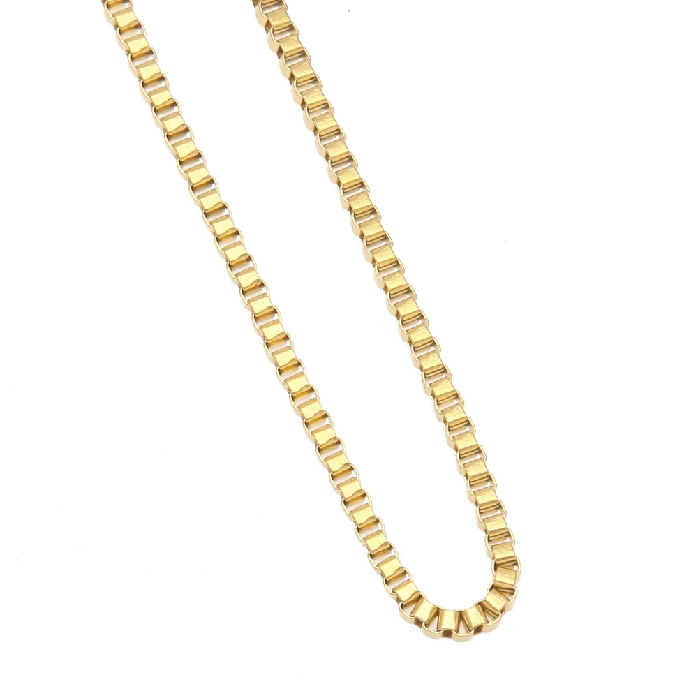 Хип хоп золотая цепочка из нержавеющей стали в коробке для мужчин шикарное